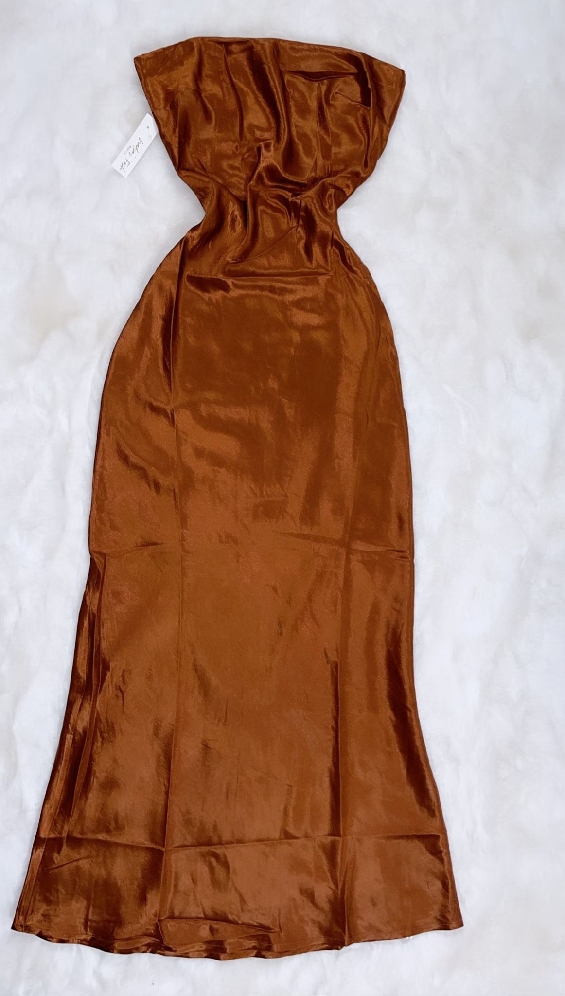 Pecan Silk Maxi Dress