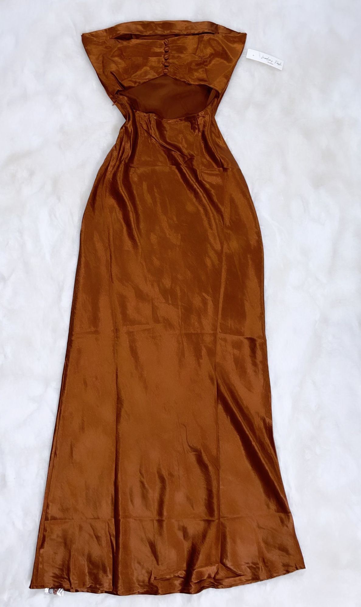 Pecan Silk Maxi Dress